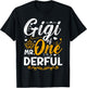 Gigi of Mr One Derful Party Matching Family 1st Birthday T-Shirt - T-Shirt | Black