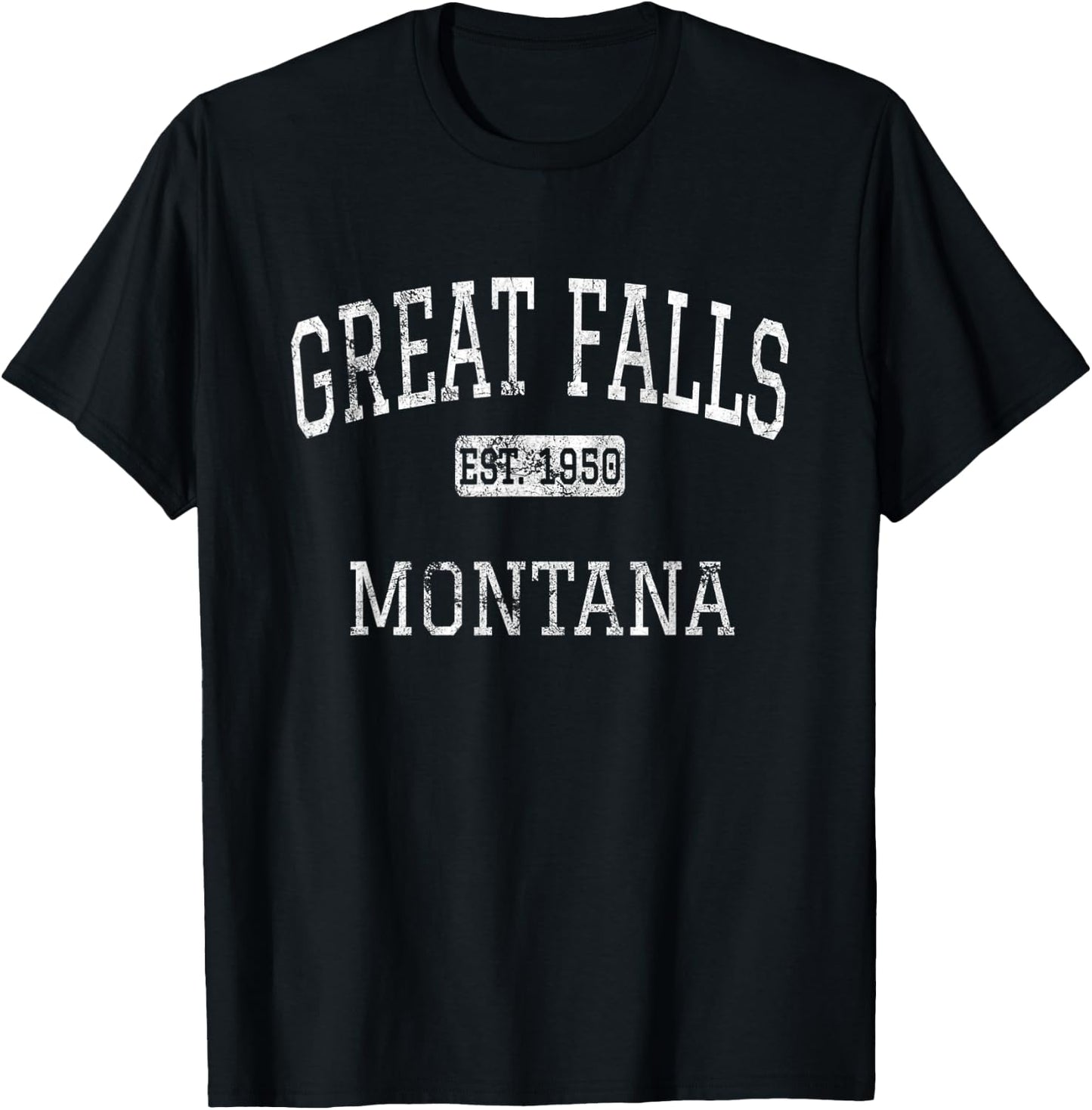 Great Falls Montana MT Vintage T-Shirt - T-Shirt | Black