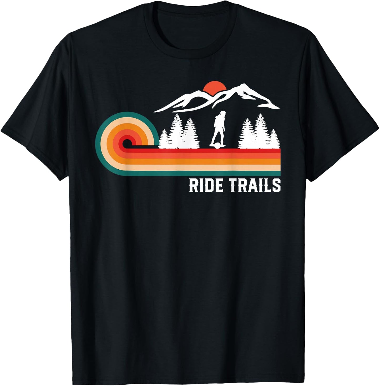 Ride Trails Onewheel GT Retro Vintage One Wheel GTS T-Shirt - T-Shirt | Black