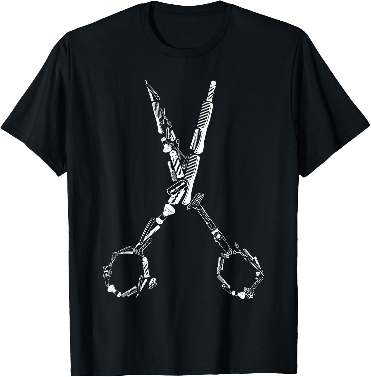 Barber Hairdresser for Barbershop Owner Gift Haircut Stylist T-Shirt - T-Shirt | Black
