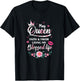 A Queen Was Born In May Birthday Girls Queen Bday T-Shirt - T-Shirt | Black