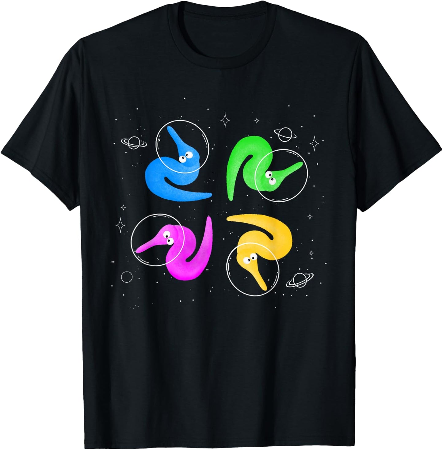 Worms on a String in The Space T-Shirt - T-Shirt | Black