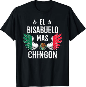 El Bisabuelo Mas Chingon Spanish Great Grandpa Mexican Eagle T-Shirt - T-Shirt | Black