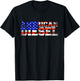 American Diesel Big Rig Trucker American Flag Diesel T-Shirt - T-Shirt | Black