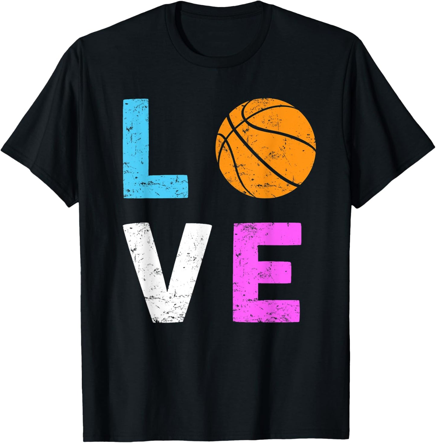 Basketball Love Basketball Player and Girls T-Shirt - T-Shirt | Black