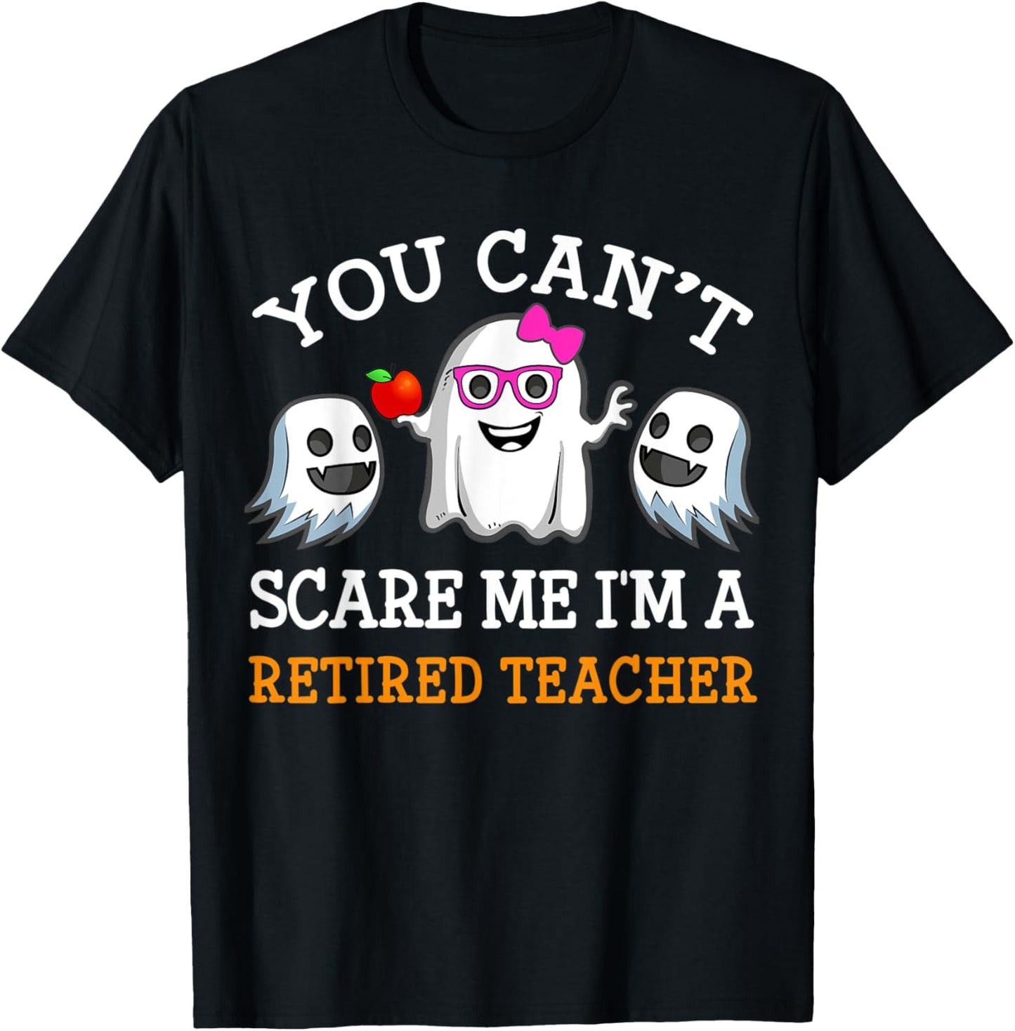 Funny Retired Teacher Ghost Halloween Costume Women Girl T-Shirt - T-Shirt | Black