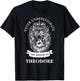 Theodore Gift Name Lion T-Shirt - T-Shirt | Black
