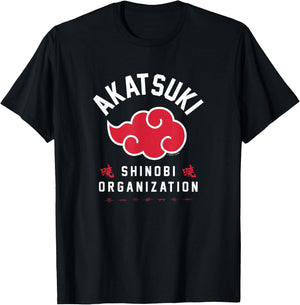 Naruto Shippuden Akatsuki Shinobi Organization Small T-Shirt - T-Shirt | Black