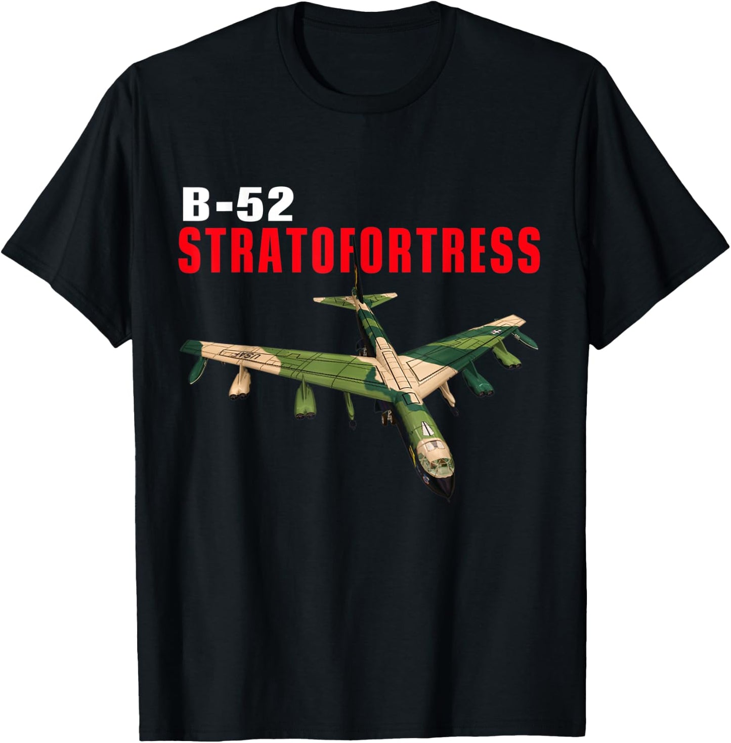 Fun American Military Aviation B-52 Stratofortress Bomber. T-Shirt - T-Shirt | Black