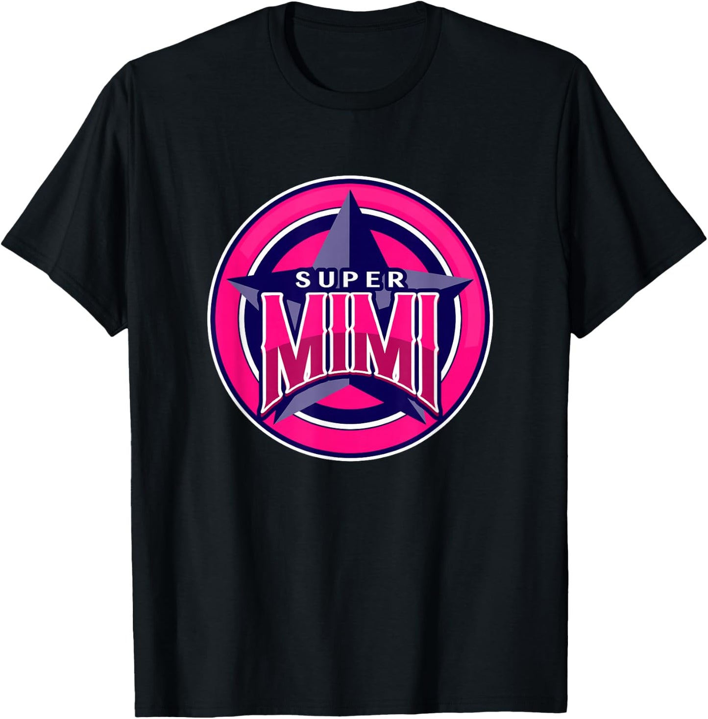 Super Mimi Grandma Funny Hero Mother's Day T-Shirt - T-Shirt | Black