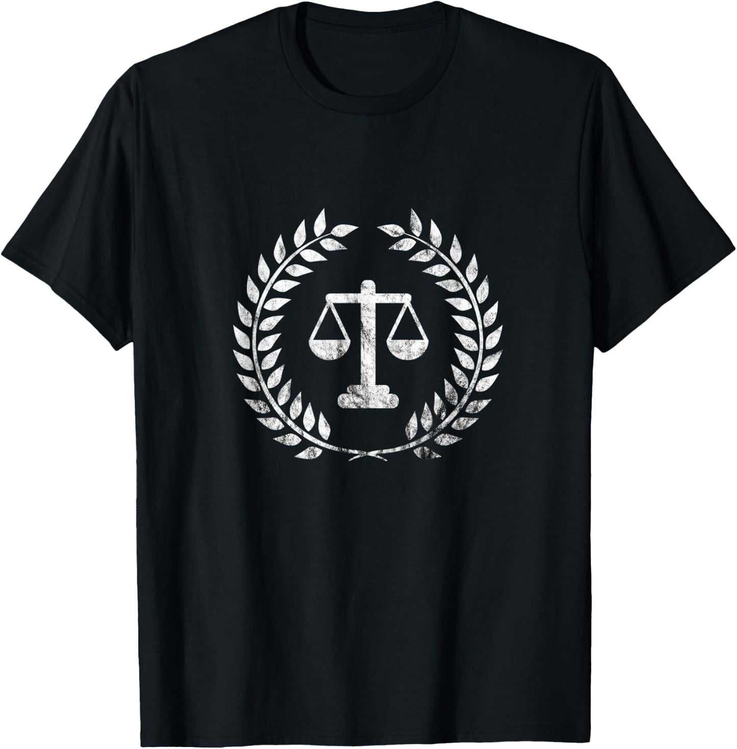Law Vintage Scale Justice Lawyer Law Student Law School T-Shirt - T-Shirt | Black