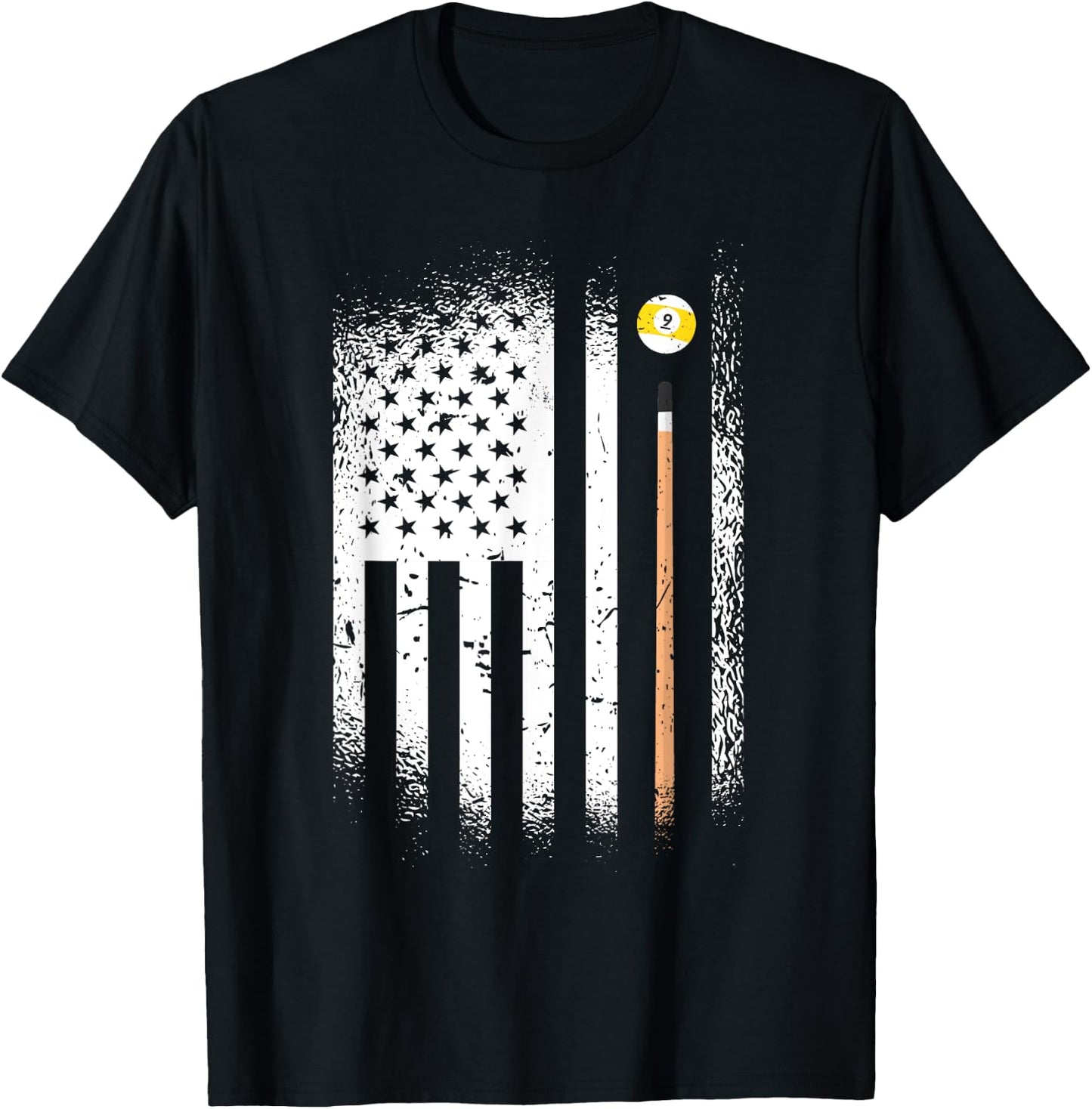 USA Snooker 9 Balls 8 Balls Billiard Players T-Shirt - T-Shirt | Black
