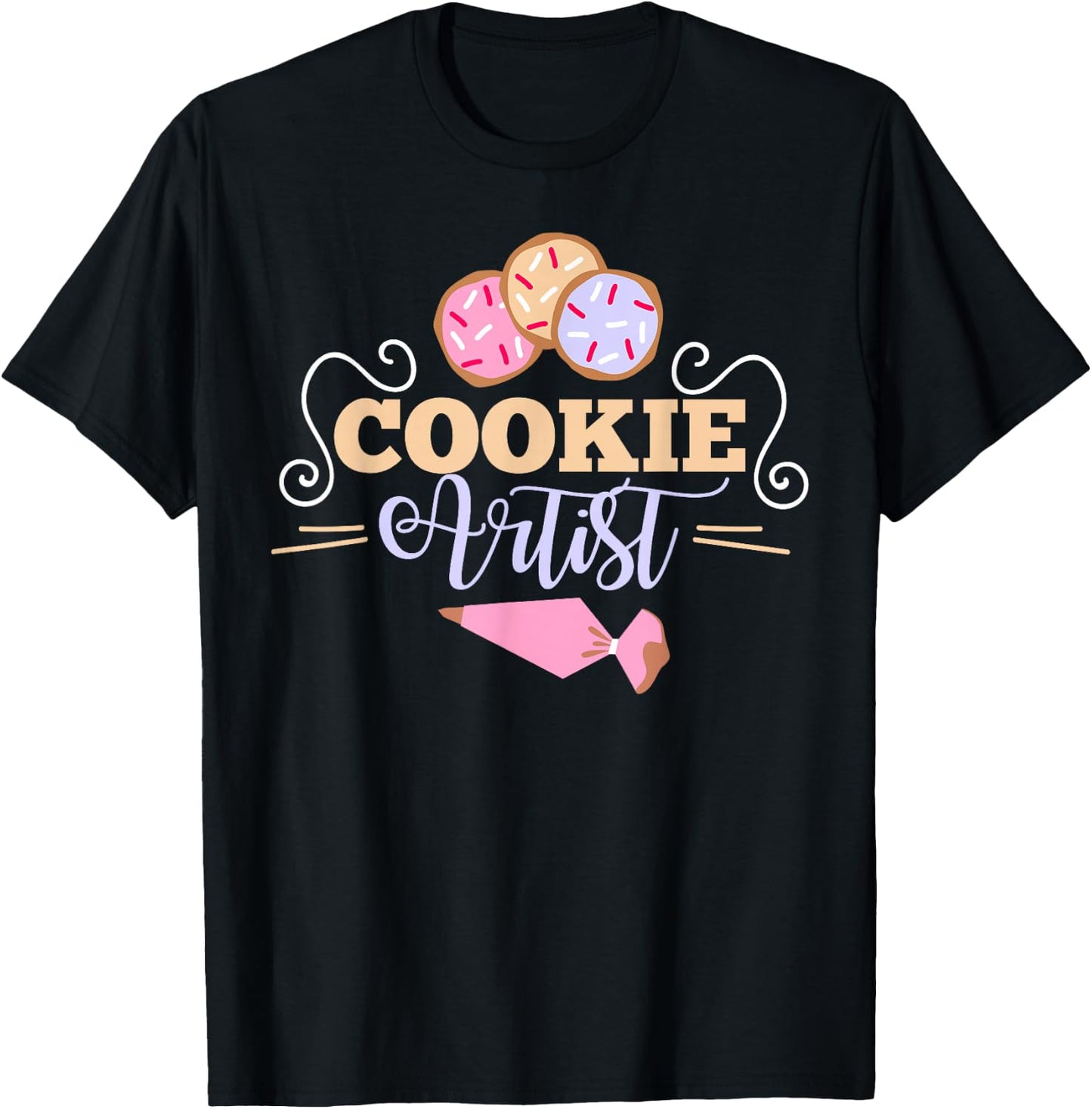 Cookie Decorator Baker Design for Cookie Cutter Fans Small T-Shirt - T-Shirt | Black