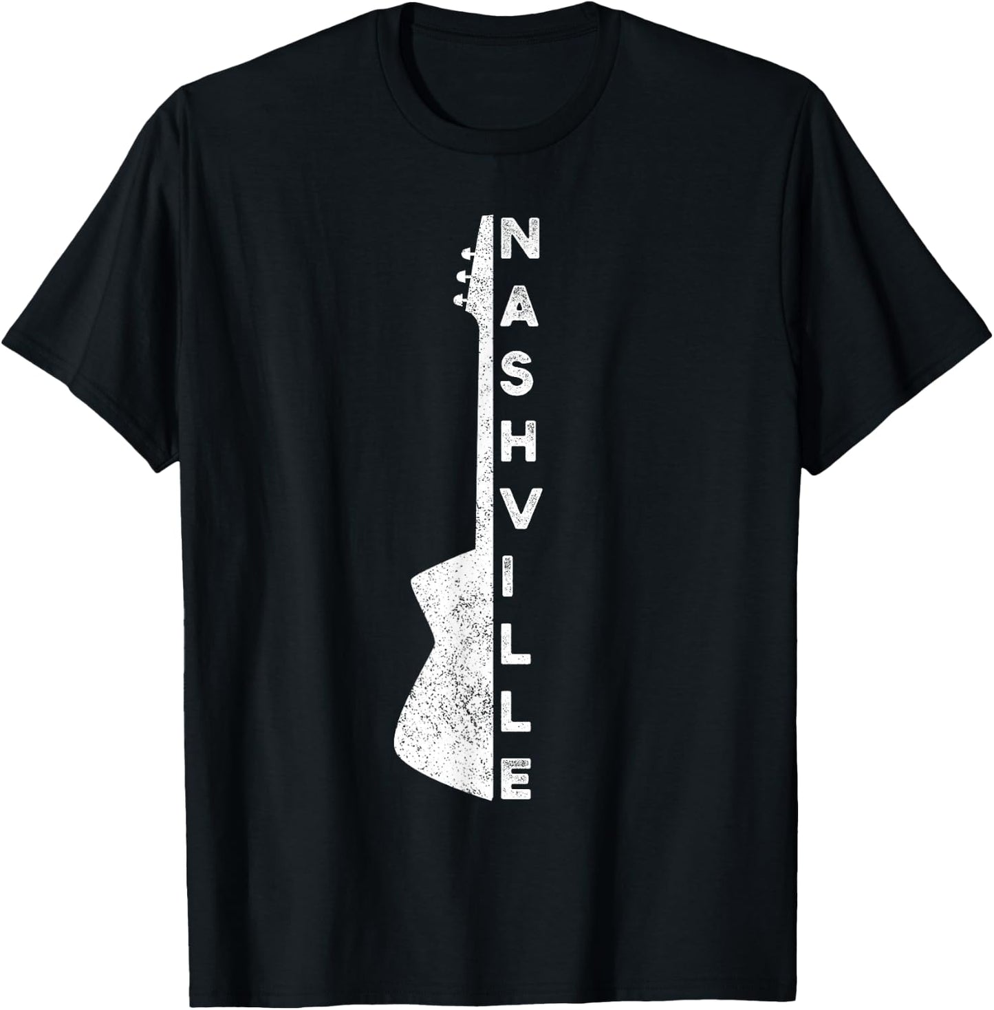 Nashville Guitar Country Music Lovers Gifts For Fathers Day T-Shirt - T-Shirt | Black