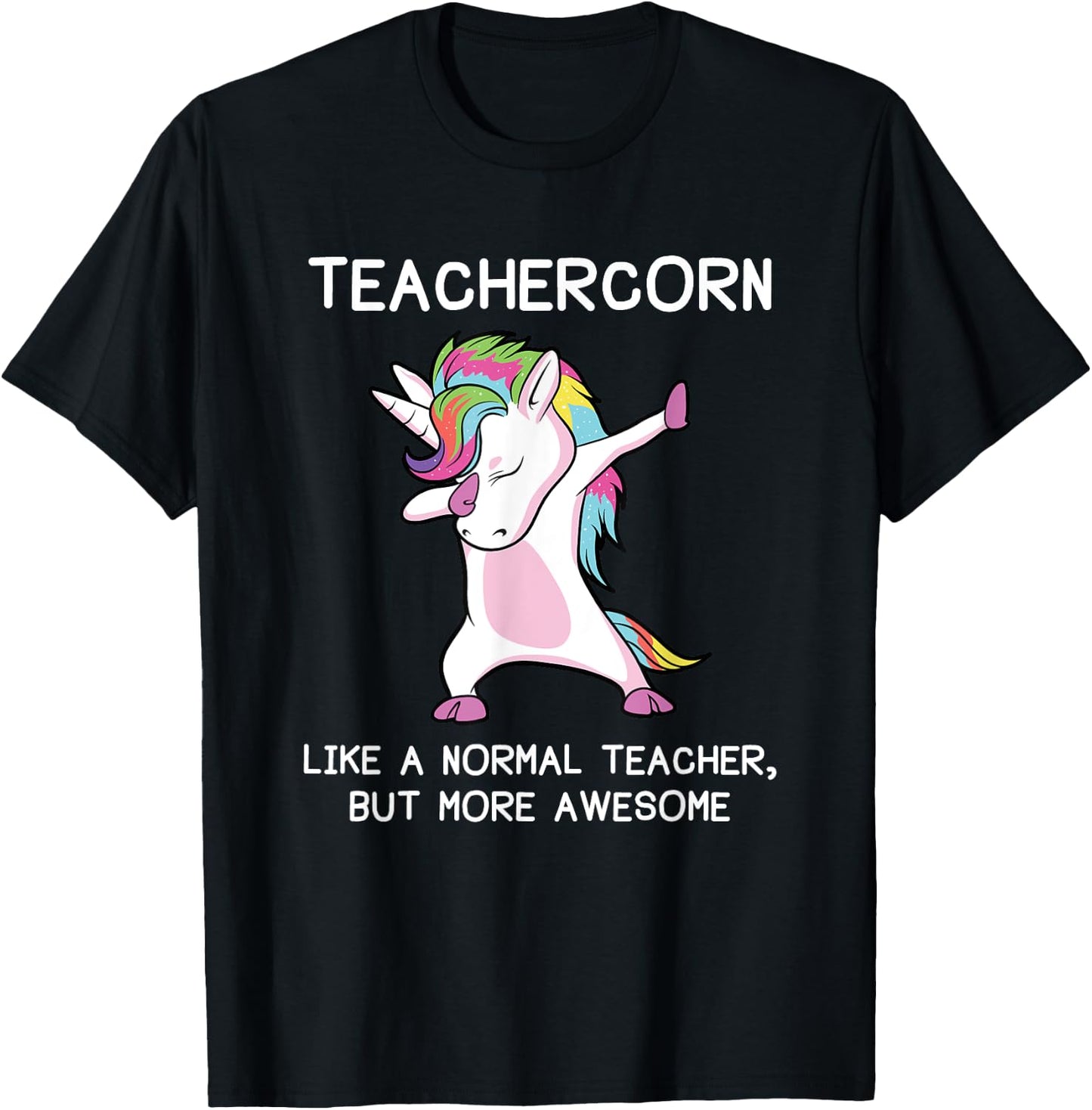 Teachercorn Teacher Unicorn Women Girls Kids T-Shirt - T-Shirt | Black