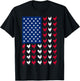 4th of July Chicken Lovers Funny USA American Flag Patriotic T-Shirt - T-Shirt | Black