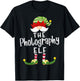 Photography Elf Group Christmas Funny Pajama Party T-Shirt - T-Shirt | Black
