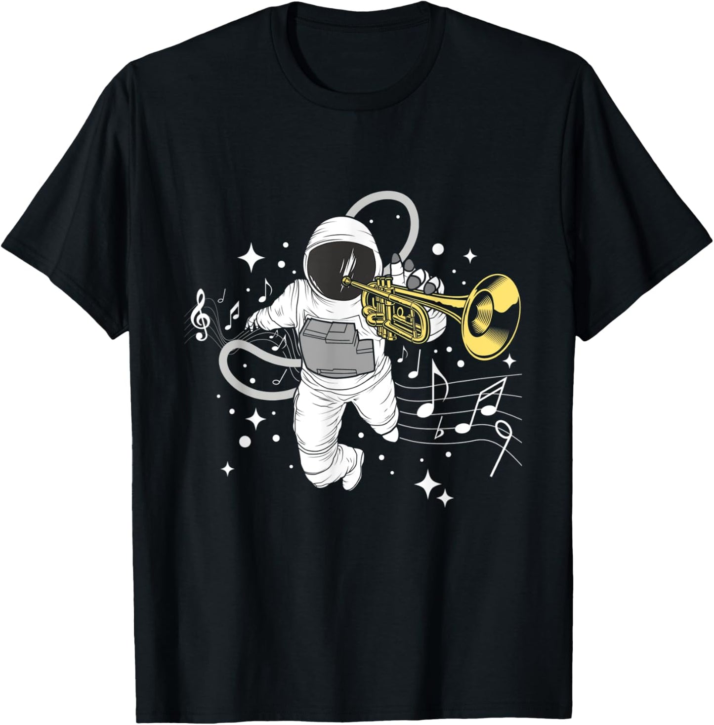 Astronaut Trumpet Player - Trumpeter Marching Band T-Shirt - T-Shirt | Black