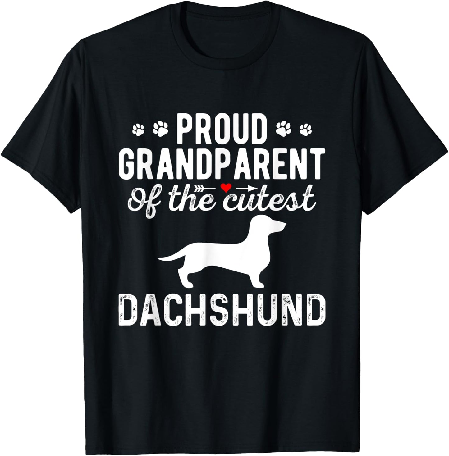 Proud Dachshund Grandparents Of The Cutest Dachshund Dog Women T-Shirt - T-Shirt | Black