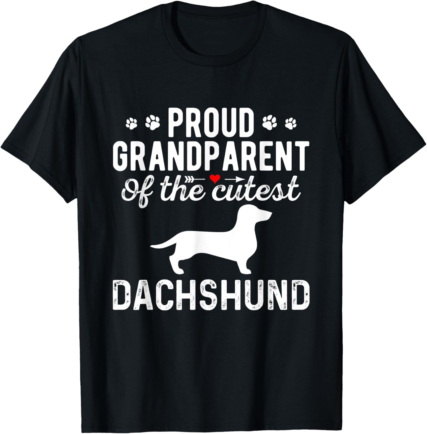 Proud Dachshund Grandparents Of The Cutest Dachshund Dog Women T-Shirt - T-Shirt | Black