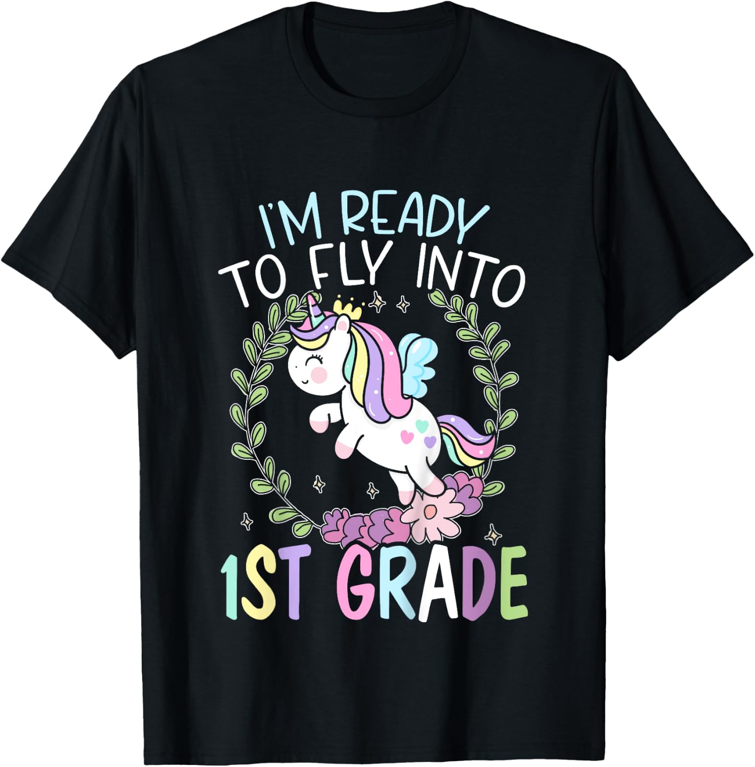 Kids I'm Ready To Fly Into 1st Grade First Day Of School T-Shirt - T-Shirt | Black
