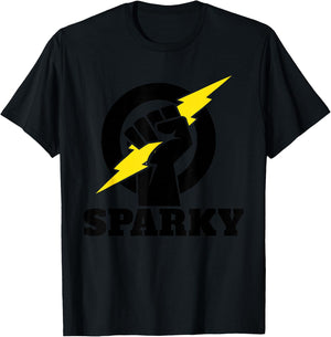 Electrician Lightning Bolt Electrician Sparky T-Shirt - T-Shirt | Black