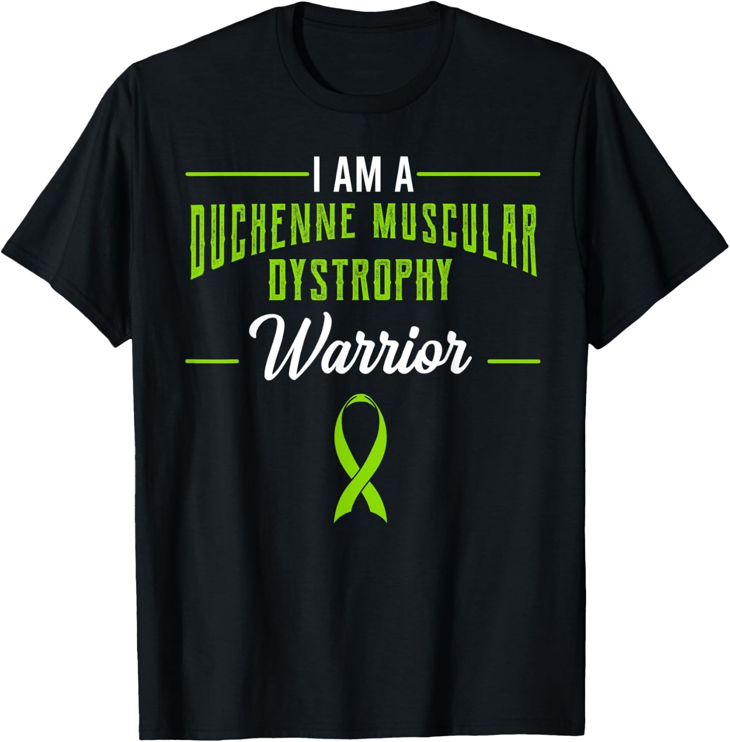 Duchenne Muscular Dystrophy Warrior Awareness Ribbon Patient T-Shirt - T-Shirt | Black