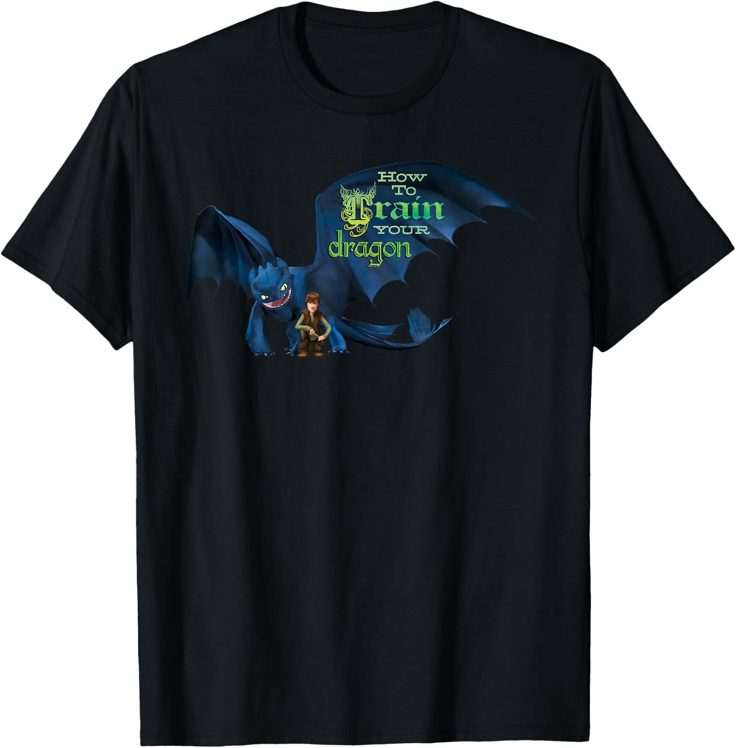 DreamWorks' Dragons: Toothless and Hiccup Title T-Shirt - T-Shirt | Black