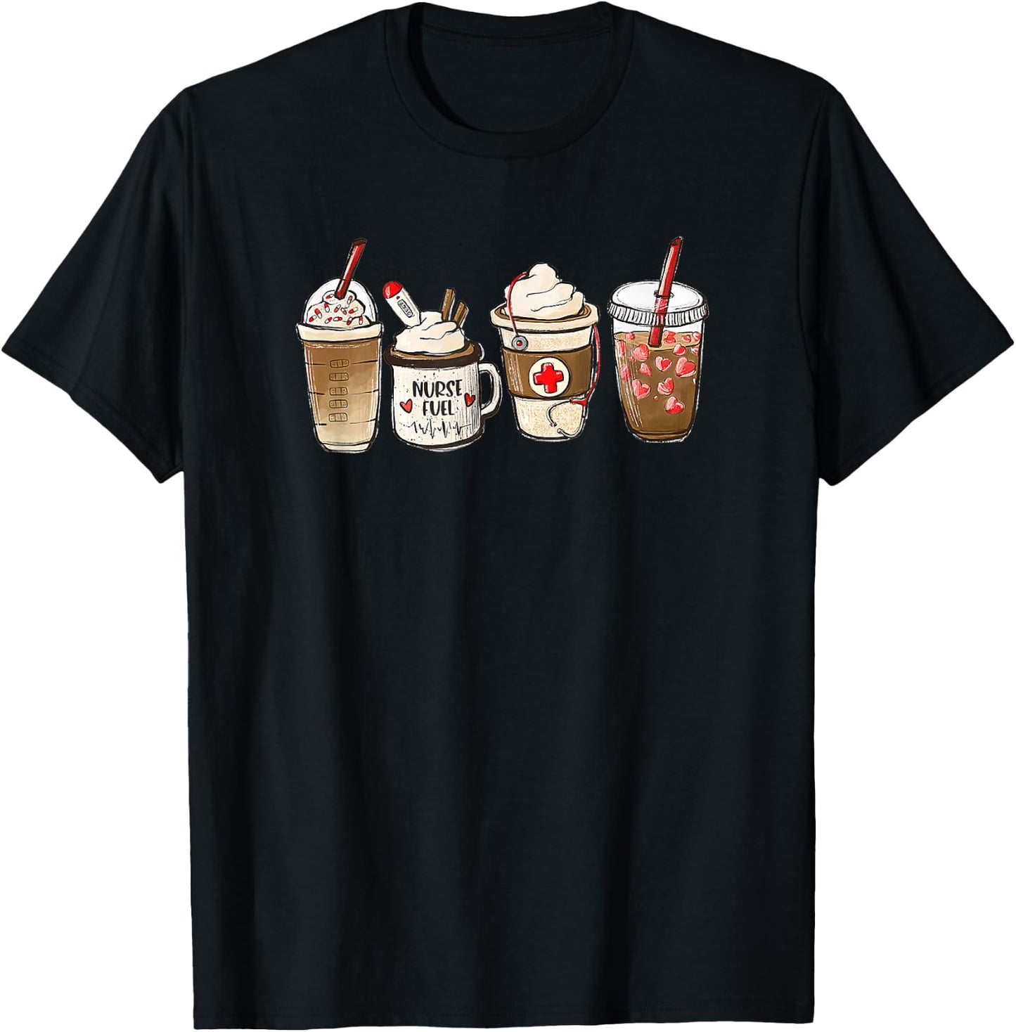 Nurse's Week 2022 Nurse Coffee Life CNA CMA Love T-Shirt - T-Shirt | Black