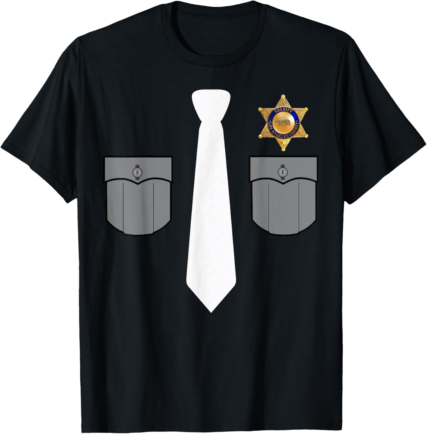 Prison Warden Prison Guard Costume Funny Gift T-Shirt - T-Shirt | Black