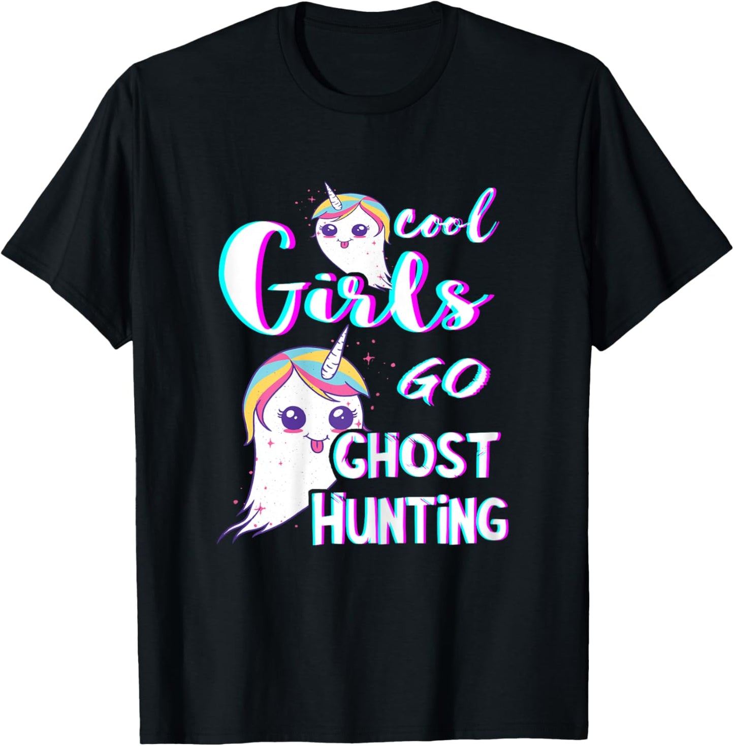 Ghost Hunting Girl Paranormal Investigator Ghost Hunt Ghosts T-Shirt - T-Shirt | Black