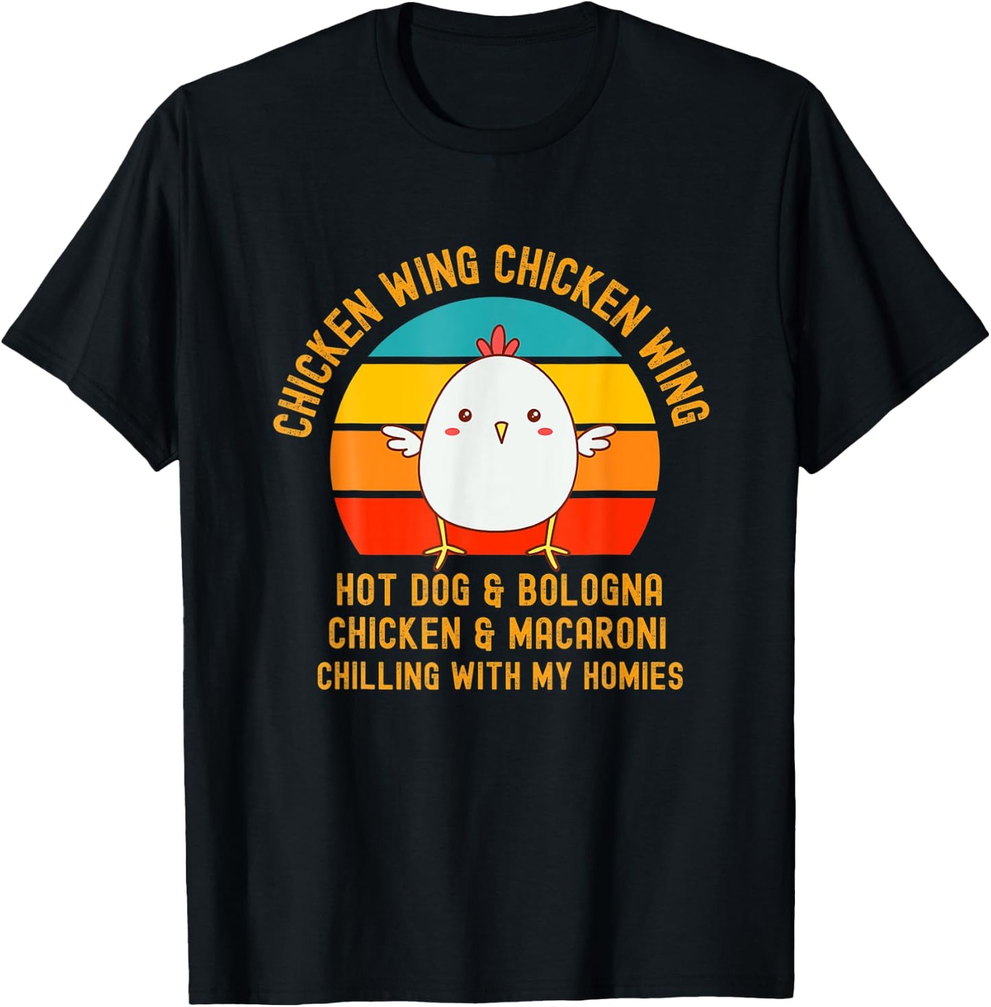 Chicken Wing Chicken Wing Hot Dog And Bologna Toddler 5T T-Shirt - T-Shirt | Black