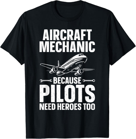 Cool Aircraft Mechanic Art Women Aircraft Technician T-Shirt - T-Shirt | Black