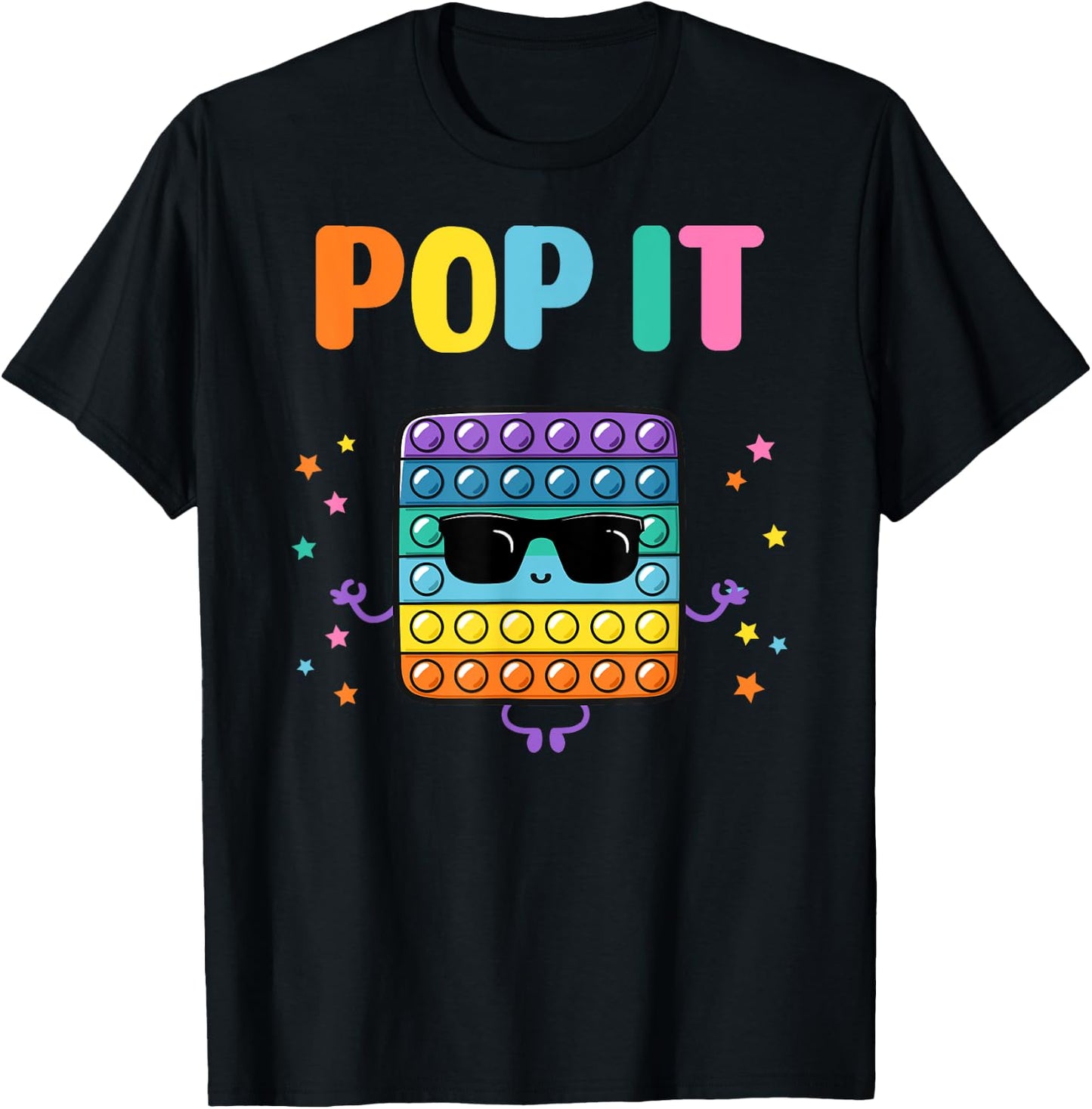 Pop It for toddler kids child - Pop It fidget toy boy girl T-Shirt - T-Shirt | Black
