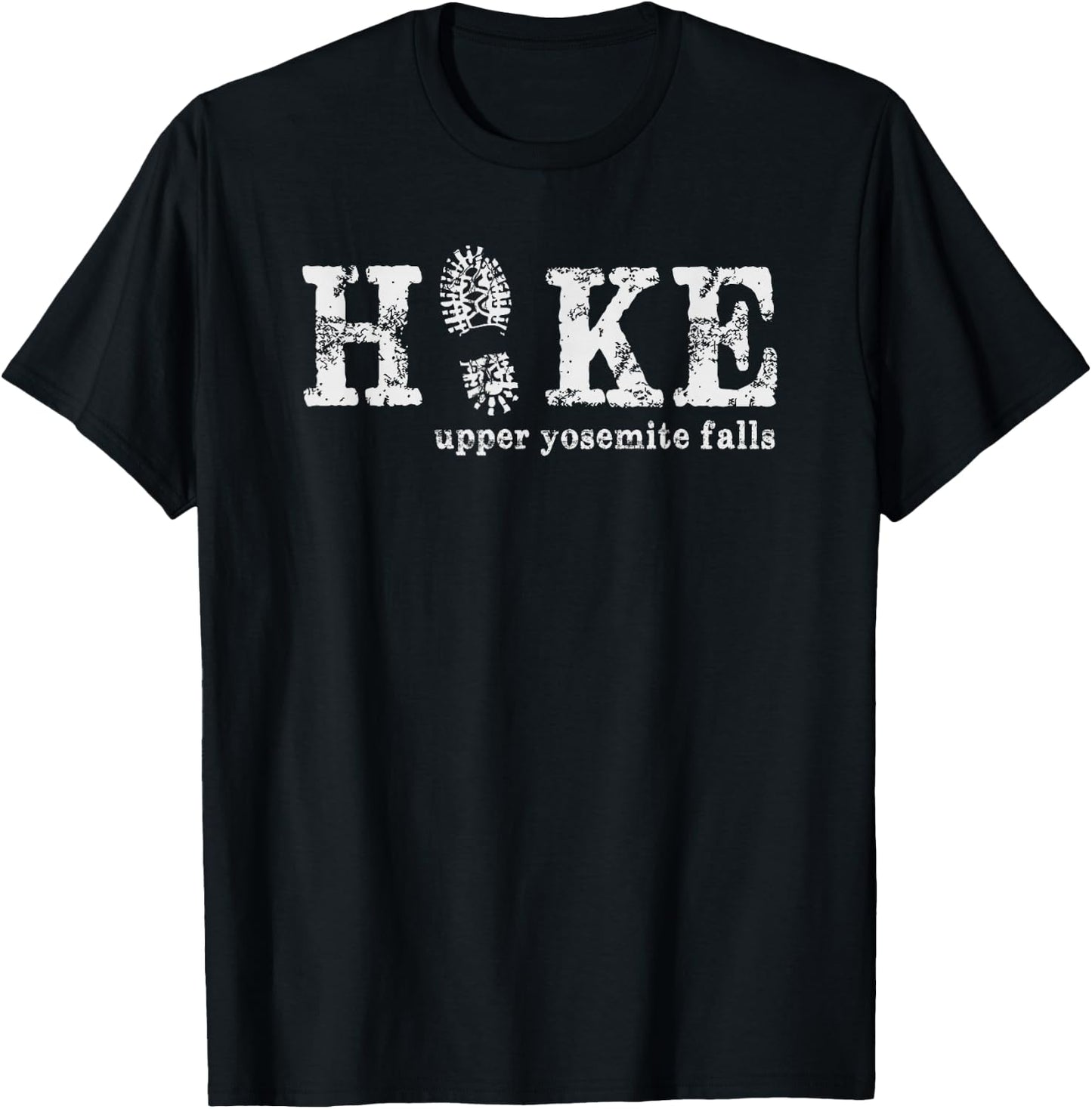 Hike Upper Yosemite Falls Trail Yosemite National Park T-Shirt - T-Shirt | Black