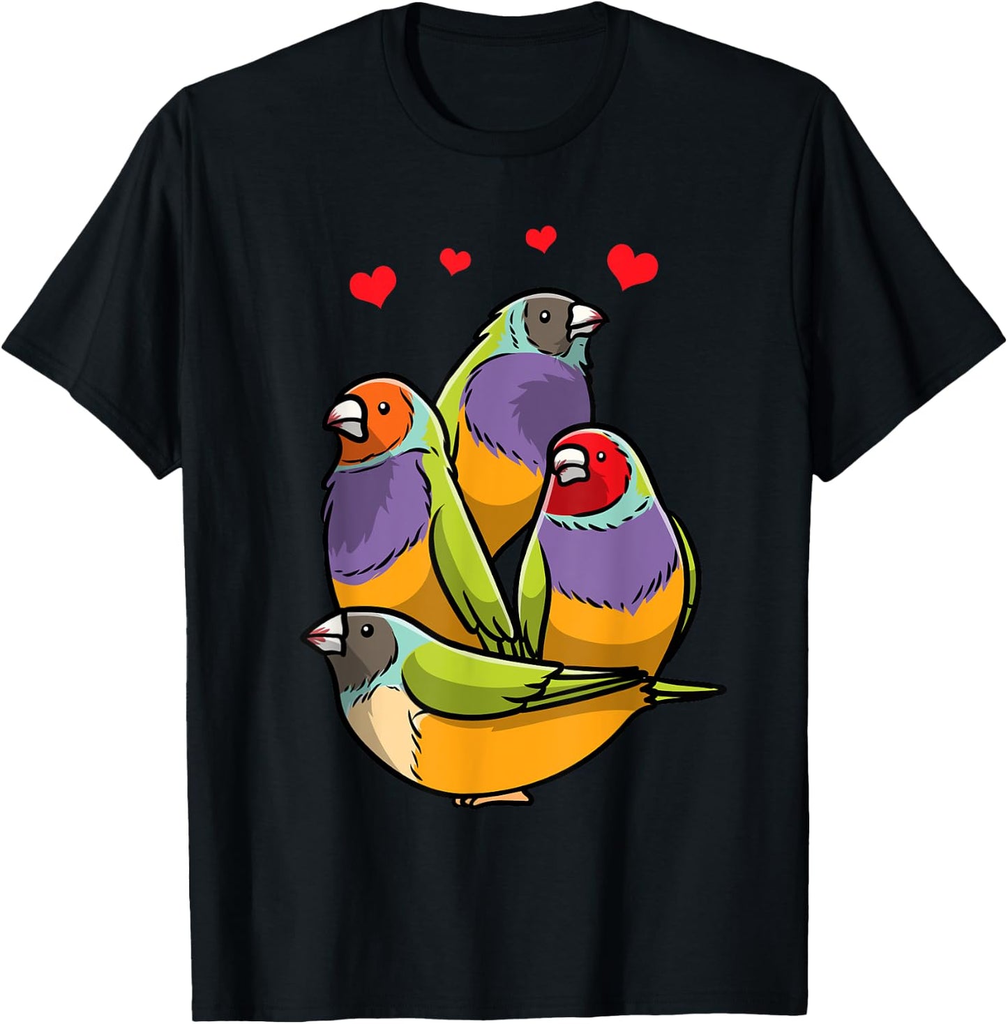 Gould's Finch Bird Gouldian Finch T-Shirt - T-Shirt | Black