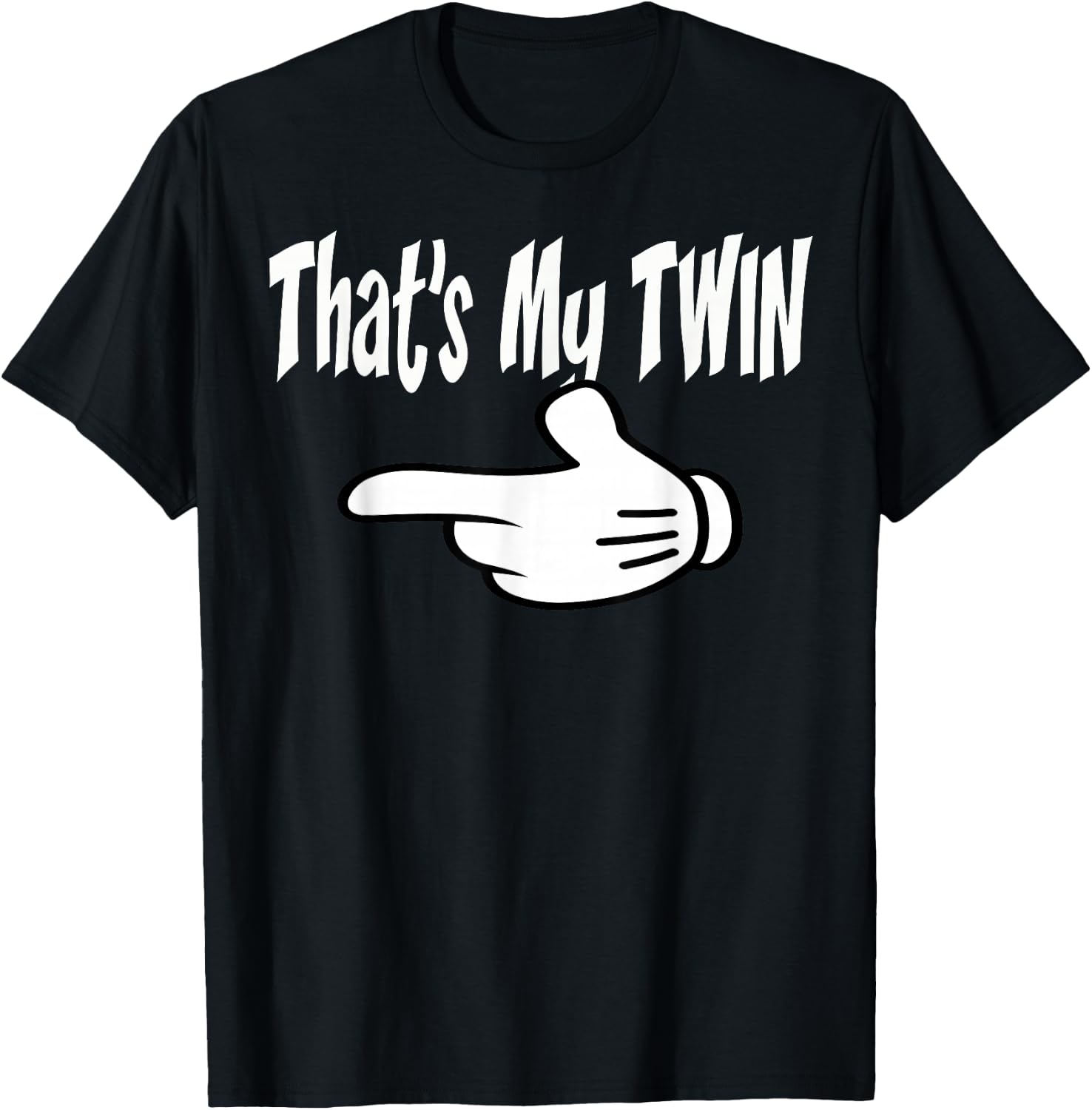 Twin Thats My Twin Left Hand Twins T Shirt T-Shirt - T-Shirt | Black