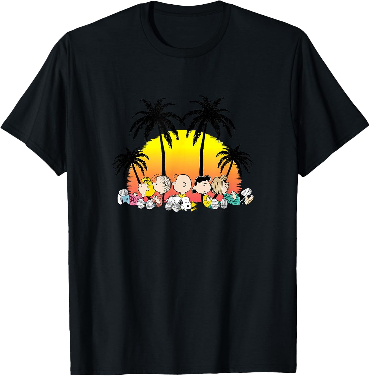 Peanuts - Snoopy Tropical Peanuts T-Shirt - T-Shirt | Black