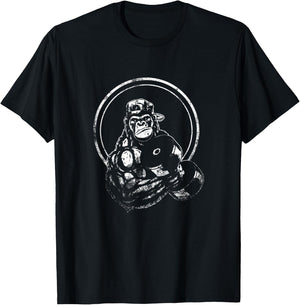 Gorilla Strength Weight Lifter Gym Body Builder Workout T-Shirt - T-Shirt | Black