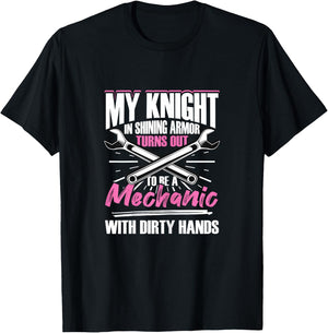 Mechanic Woman Mechanic Girlfriend T-Shirt - T-Shirt | Black