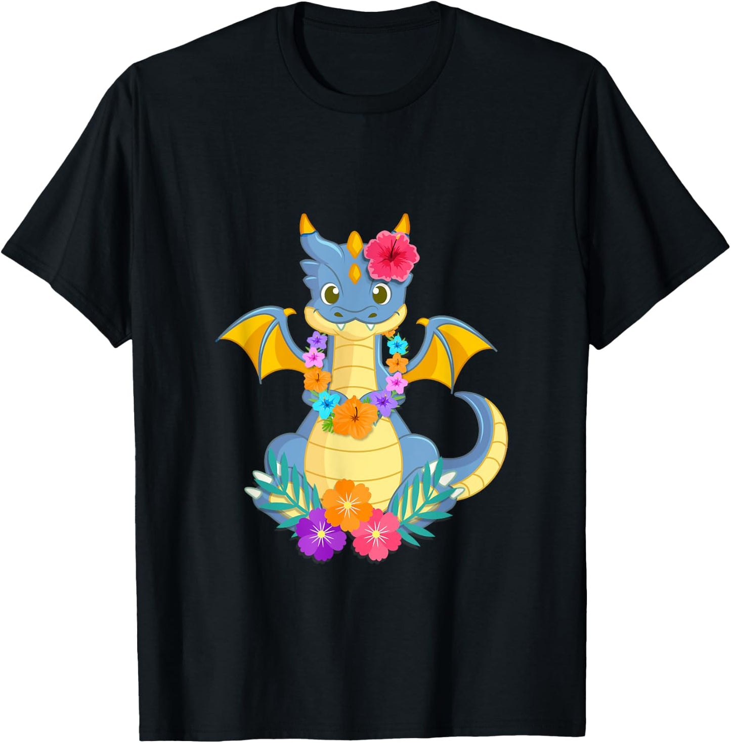 Hawaii Dragon Lei T-Shirt - T-Shirt | Black