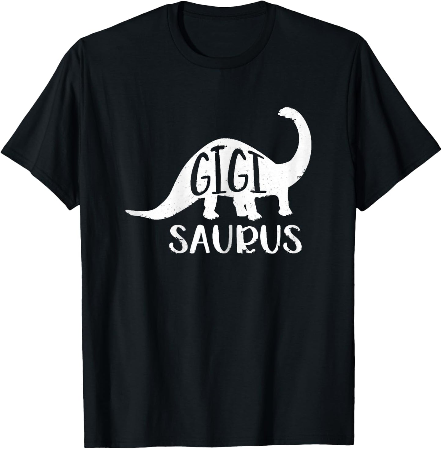 Gigisaurus Cute Dinosaur Grandma Gigi Saurus T-Shirt - T-Shirt | Black