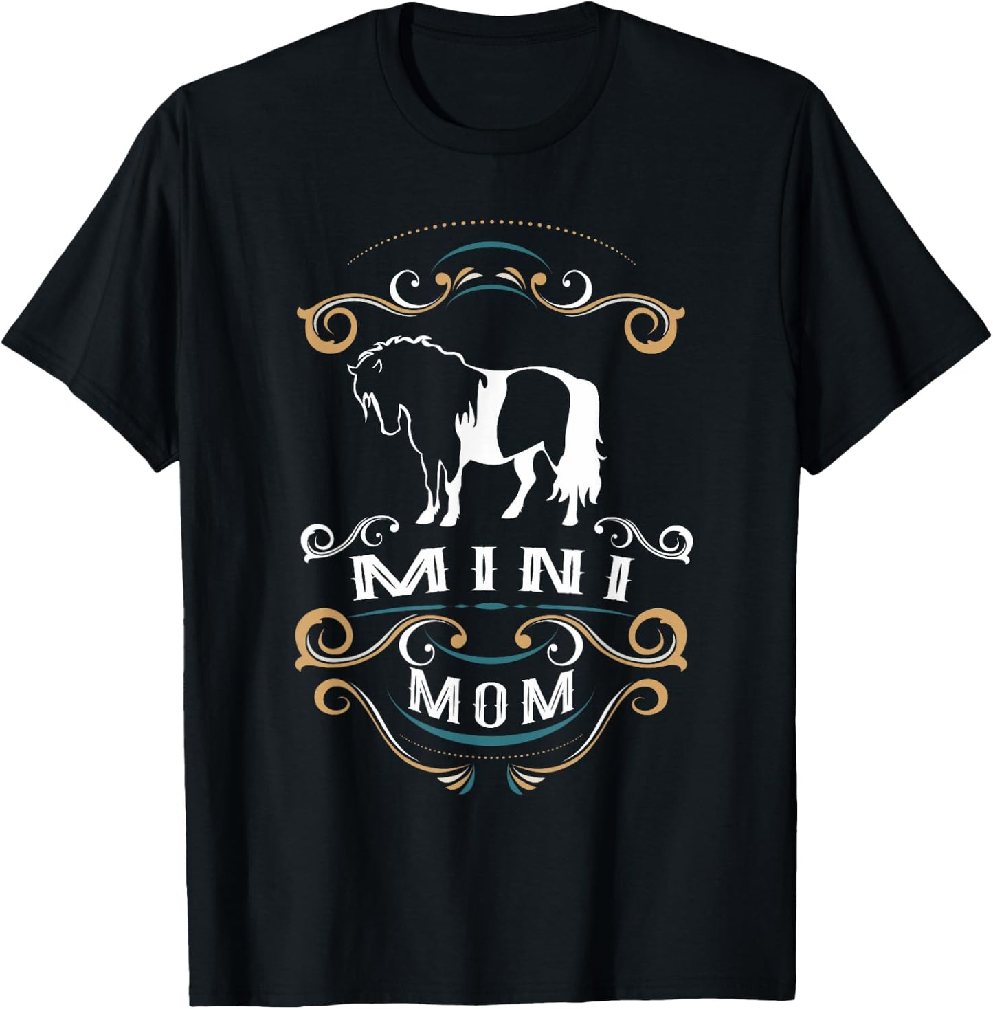 Mini Mom | Miniature Horse NickerStickers T-Shirt - T-Shirt | Black