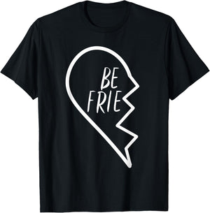 Best Friends Apparel Matching Broken Heart First Half #1 T-Shirt - T-Shirt | Black