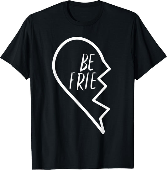 Best Friends Apparel Matching Broken Heart First Half #1 T-Shirt - T-Shirt | Black