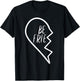 Best Friends Apparel Matching Broken Heart First Half #1 T-Shirt - T-Shirt | Black