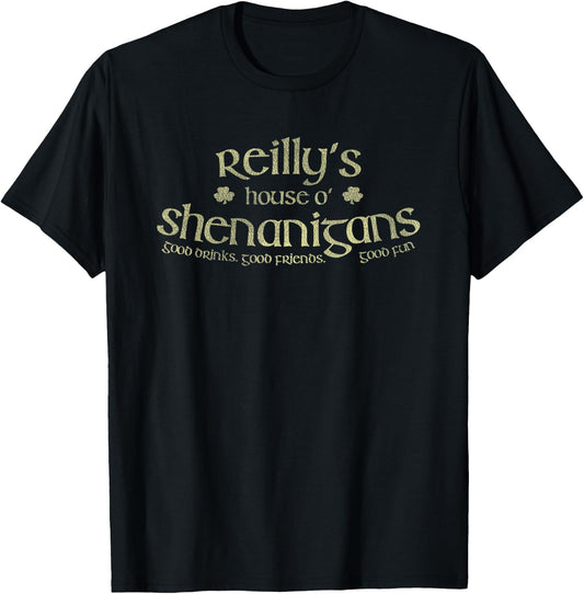 Reilly's House O' Shenanigans Funny Irish Name T-Shirt - T-Shirt | Black