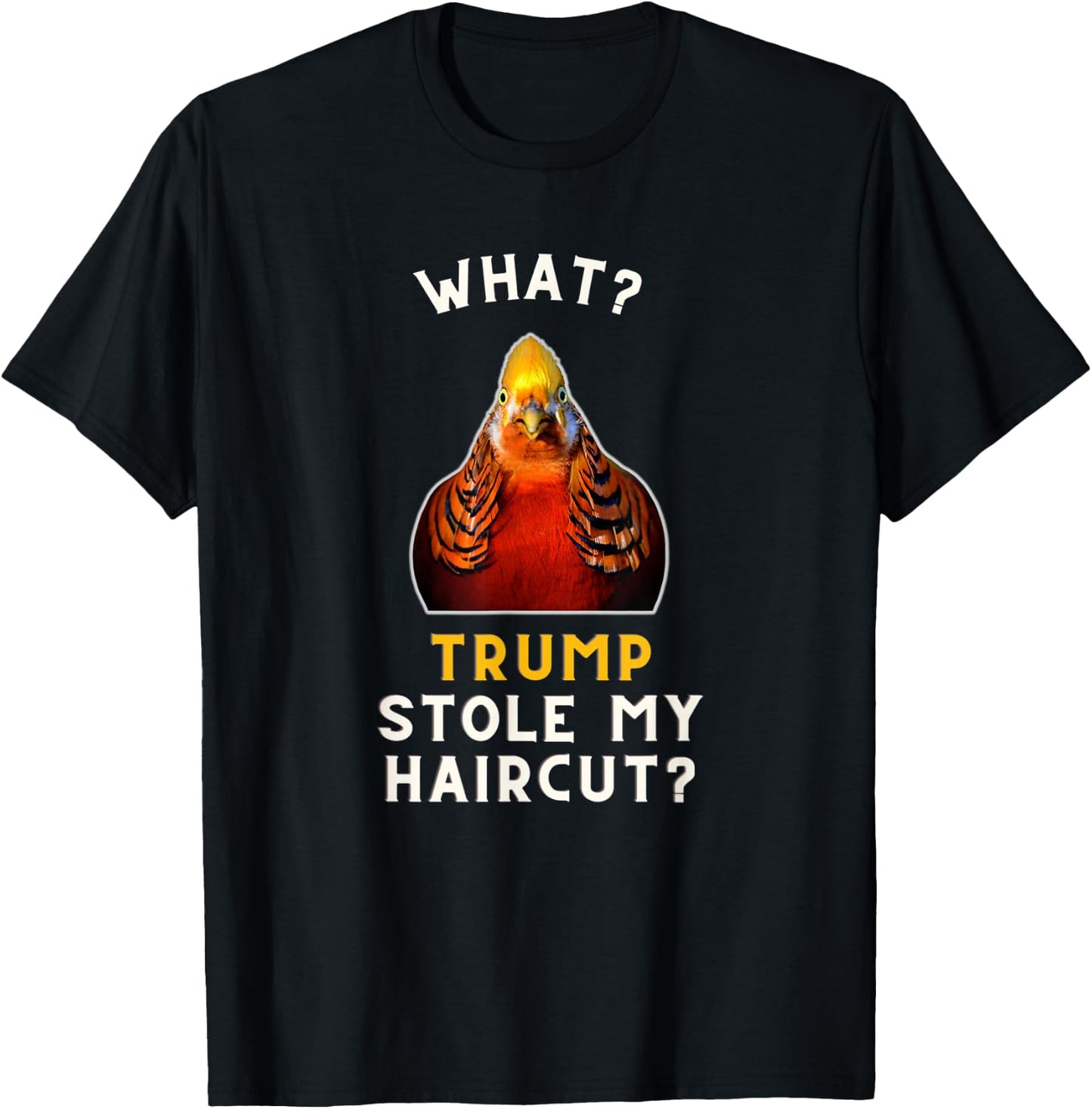 Golden pheasant Meme Bird Men Women Kids T-Shirt - T-Shirt | Black