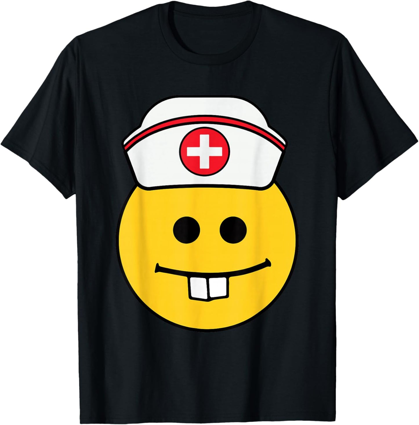 Emoticon face Gift Nurses T-Shirt - T-Shirt | Black