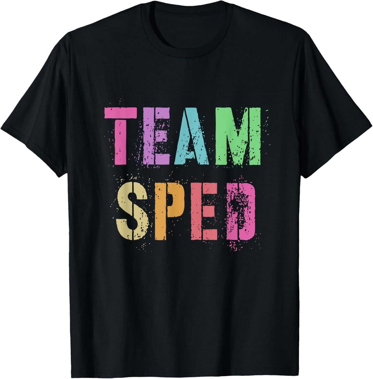 Vintage TEAM SPED Last Day of School Teacher Special Ed Crew Men Women Girls Kids T-Shirt - T-Shirt | Black